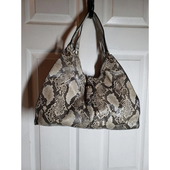 Talbots Python Leather Handbag Large - Picture 1 of 7